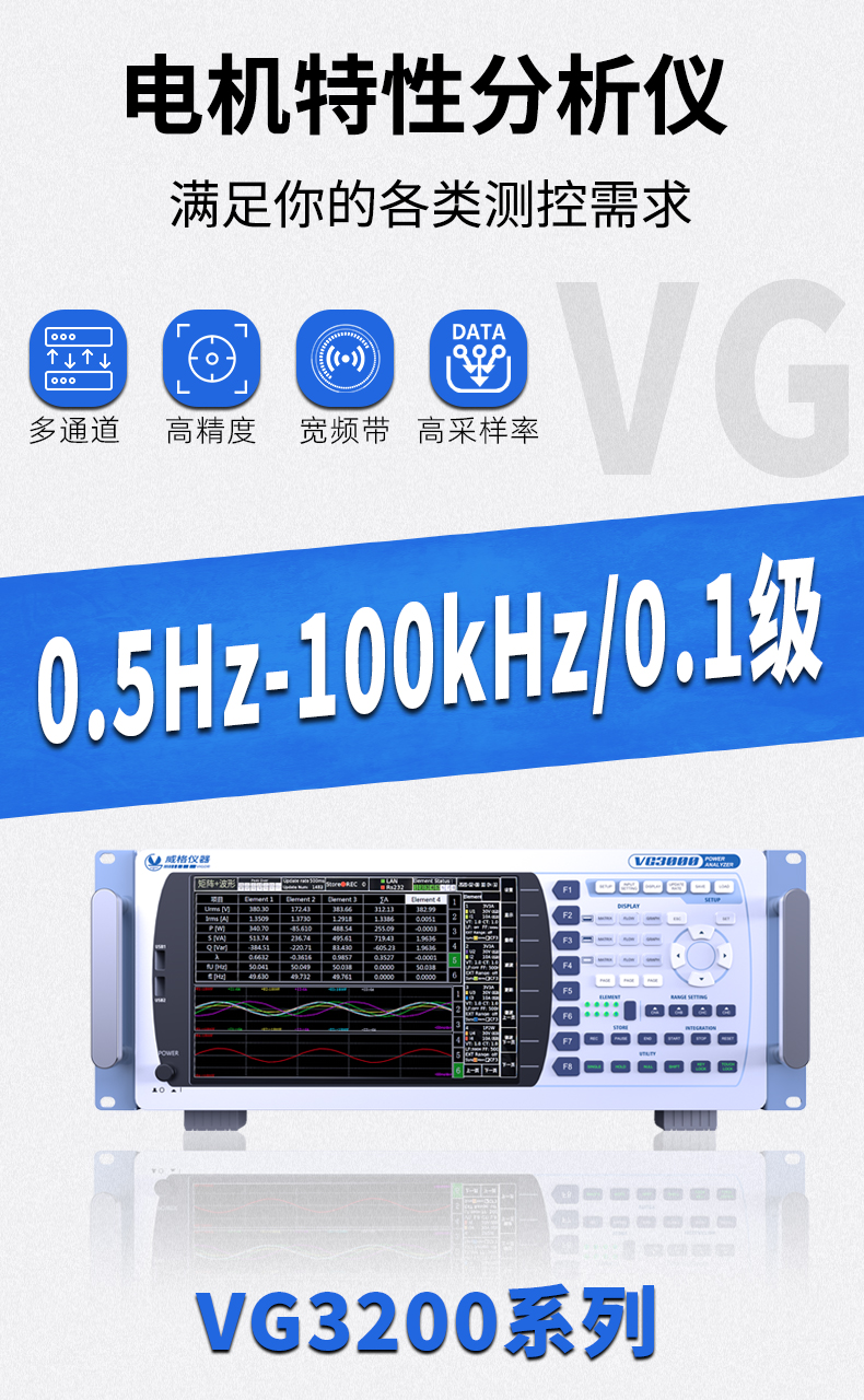 威格新品-VG3200系列電機(jī)特性分析儀 廠家直銷 質(zhì)量保障插圖1